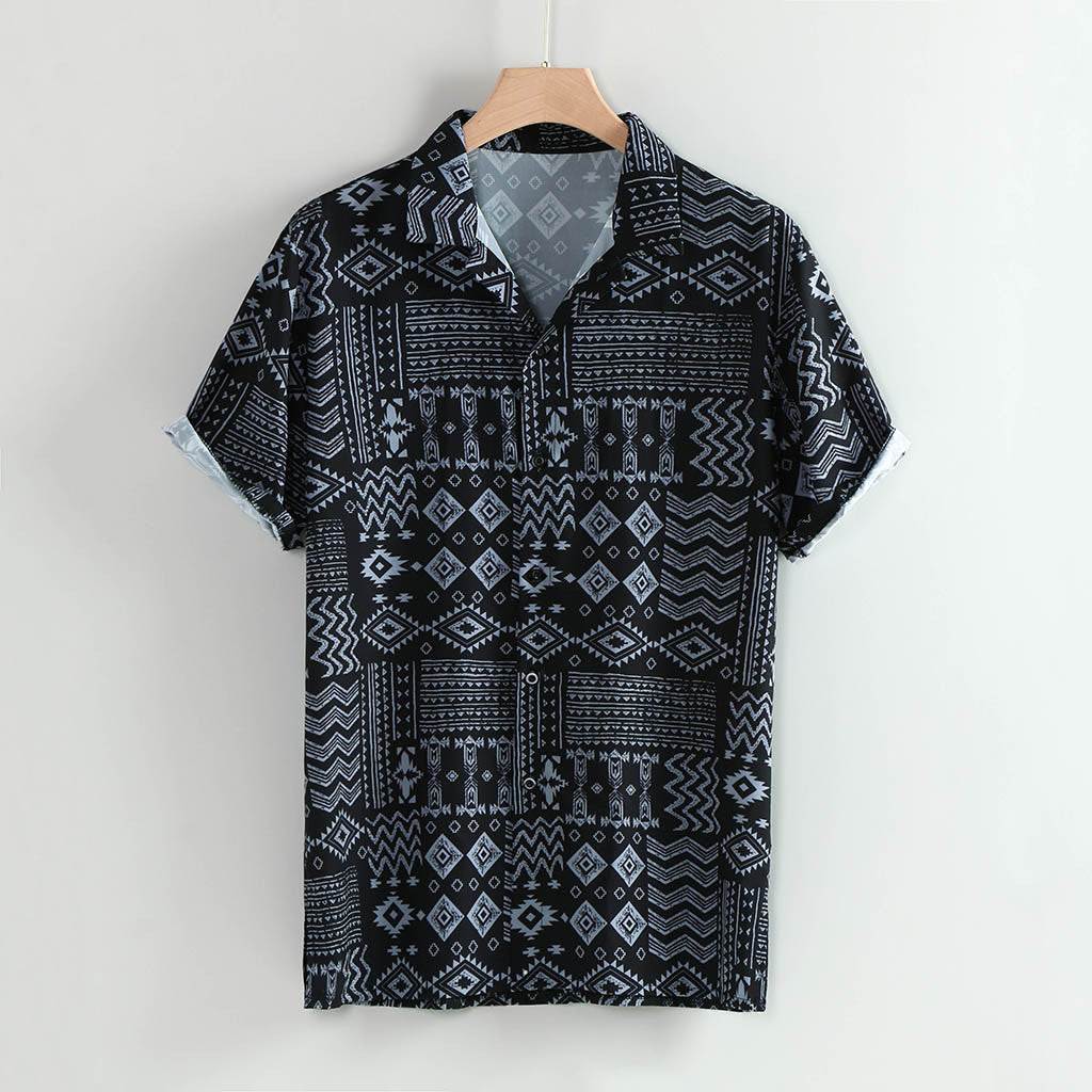 Hawaiian Men's Shirt Printed Casual Shirt Men Summer Loose