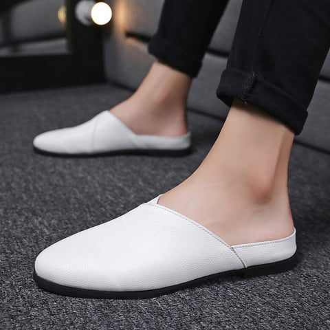 Four Seasons Wear Half-support Peas Shoes Men's Sandals Half-drag Lazy Shoes