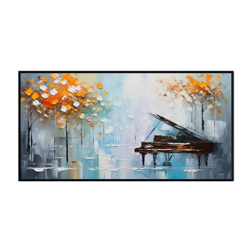 Handmade Oil Painting Palette Knife Tree Oil Painting On Canvas Wall Art Decoration Modern Piano Abstract Landscape Artwork Wall Pictures Decor For Home Office Decor