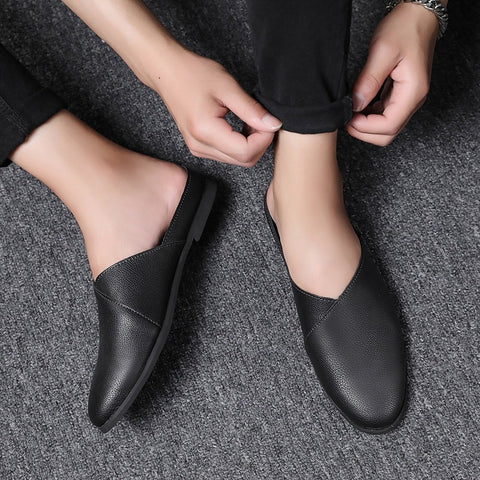 Four Seasons Wear Half-support Peas Shoes Men's Sandals Half-drag Lazy Shoes